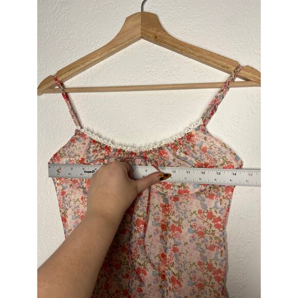 Commense Floral Lace Ruffle Hem Cami Mini Dress XS NWT - Picture 5 of 8